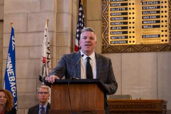 Correctional Leaders Association Executive Director Kevin Kempf speaking at the Reentry 2030 launch