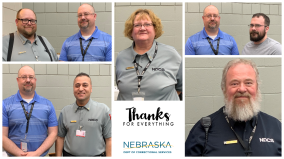 Representing 100 years of service among five teammates at the Community Corrections Center – Lincoln