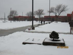 NDCS teammates walking outside in cold at OCC